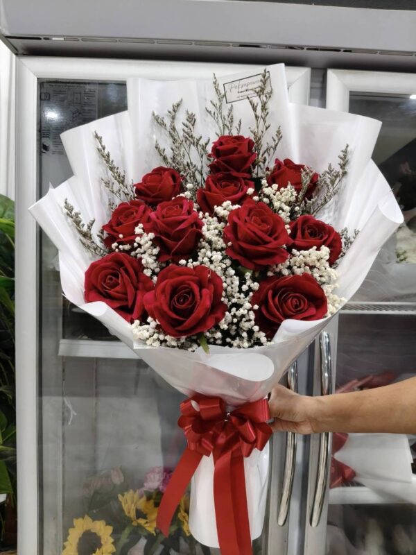 P013-กุหลาบปลอม สีแดง