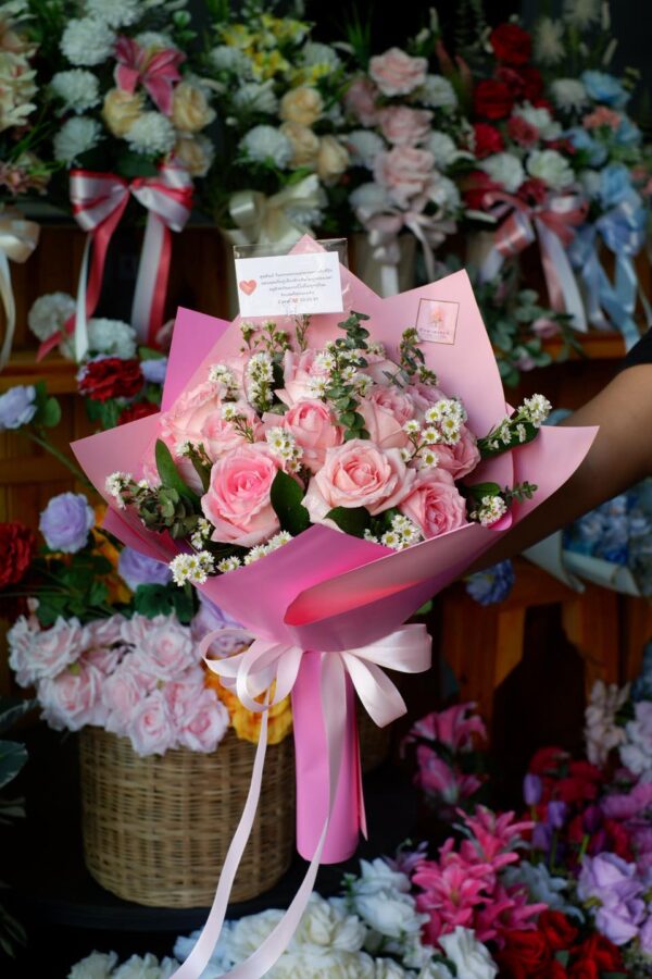 P093-กุหลาบชมพูเรียบหรู "บอกรักเบา ๆ"