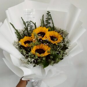 paksasawan19-ช่อดอกทานตะวัน-ร้านดอกไม้แนะนำอุบล